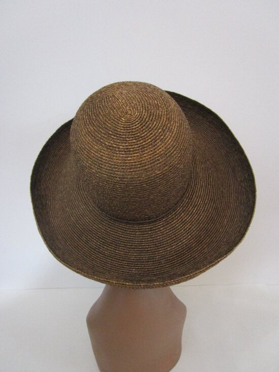 Australia Brown Raffia Straw Brim Hat Sun Travel Packable Breton main image 9